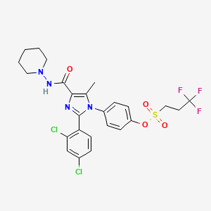 molecular formula C25H25Cl2F3N4O4S B10759472 AZD-2207 CAS No. 866598-45-0