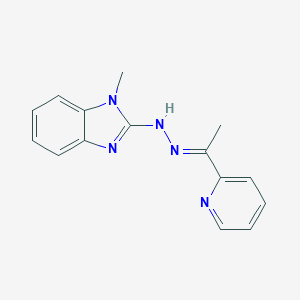 molecular formula C15H15N5 B107595 1-Methyl-N-[(E)-1-pyridin-2-ylethylideneamino]benzimidazol-2-amine CAS No. 380537-35-9