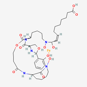 molecular formula C35H53FeN5O12 B10759572 Carboxymycobactin T 