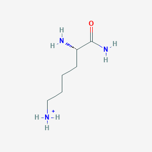 molecular formula C6H16N3O+ B10759583 2,6-Diamino-Hexanoic Acid Amide 