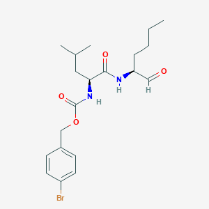 molecular formula C20H29BrN2O4 B10759829 N2-({[(4-Bromophenyl)methyl]oxy}carbonyl)-N1-[(1S)-1-formylpentyl]-L-leucinamide 