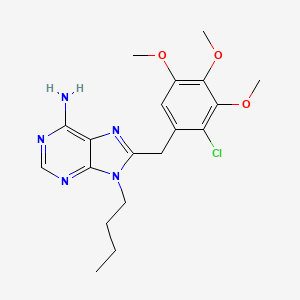molecular formula C19H24ClN5O3 B10759929 9-Butyl-8-(2-chloro-3,4,5-trimethoxy-benzyl)-9H-purin-6-ylamine 