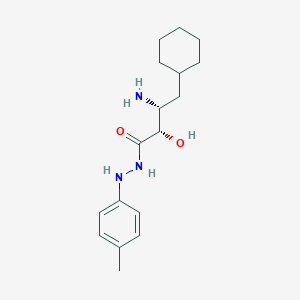 molecular formula C17H27N3O2 B10760157 N'-(2S,3R)-3-Amino-4-cyclohexyl-2-hydroxy-butano-N-(4-methylphenyl)hydrazide 