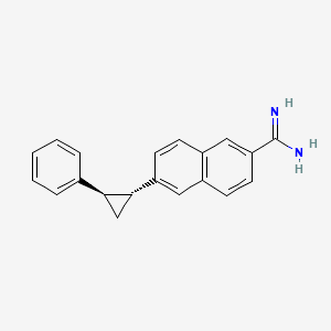 molecular formula C20H18N2 B10760258 trans-6-(2-Phenylcyclopropyl)-naphthalene-2-carboxamidine 