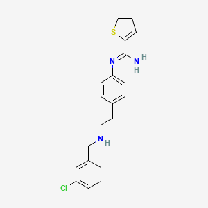 molecular formula C20H20ClN3S B10760301 N-(4-{2-[(3-Chlorobenzyl)amino]ethyl}phenyl)thiophene-2-carboximidamide 