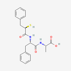 molecular formula C21H24N2O4S B10760481 N-(3-Phenyl-2-sulfanylpropanoyl)phenylalanylalanine 
