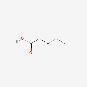 molecular formula C5H10O2<br>C5H10O2<br>CH3(CH2)3COOH B10760804 Valeric acid CAS No. 67291-18-3