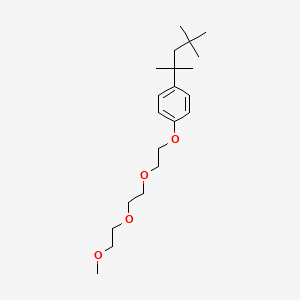 molecular formula C21H36O4 B10760898 1-{2-[2-(2-Methoxyethoxy)ethoxy]ethoxy}-4-(1,1,3,3-tetramethylbutyl)benzene 