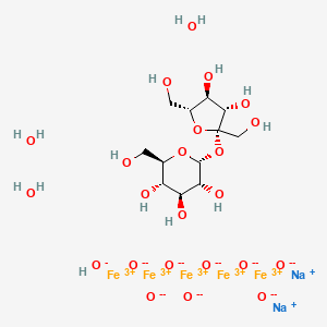 molecular formula C12H29Fe5Na2O23 B10761154 Iron sucrose 