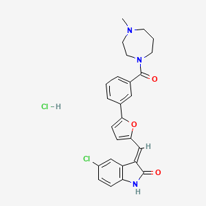 molecular formula C26H25Cl2N3O3 B10761755 CX-6258 hydrochloride 