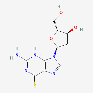 molecular formula C10H13N5O3S B10761915 2-Amino-9-(2-deoxy-alpha-D-erythro-pentofuranosyl)-1,9-dihydro-6H-purine-6-thione CAS No. 2133-81-5