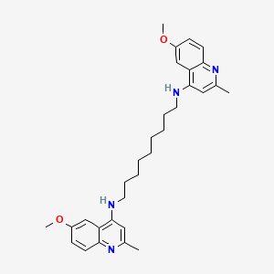 molecular formula C31H40N4O2 B10761962 N,N'-bis(6-methoxy-2-methylquinolin-4-yl)nonane-1,9-diamine CAS No. 788758-30-5