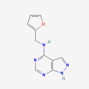 molecular formula C10H9N5O B10762026 N-(furan-2-ylmethyl)-1H-pyrazolo[3,4-d]pyrimidin-4-amine 