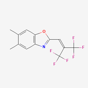 molecular formula C13H9F6NO B10762032 5,3,3-Trifluoro-2-trifluoromethyl)propyl]benzoxazole 