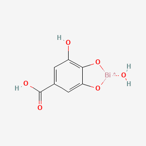 molecular formula C7H6BiO6 B10762058 2,7-Dihydroxy-1,3,2-benzodioxabismole-5-carboxylic acid CAS No. 22650-86-8