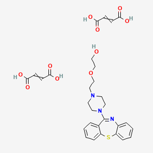 molecular formula C29H33N3O10S B10762062 Quetiapina fumarato 