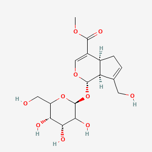 molecular formula C17H24O10 B10762139 methyl (1S,4aS,7aS)-7-(hydroxymethyl)-1-[(2S,4R,5S)-3,4,5-trihydroxy-6-(hydroxymethyl)oxan-2-yl]oxy-1,4a,5,7a-tetrahydrocyclopenta[c]pyran-4-carboxylate 