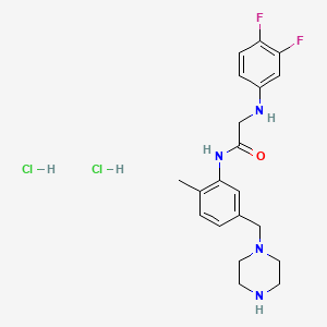 molecular formula C20H26Cl2F2N4O B10762275 GW791343 dihydrochloride 
