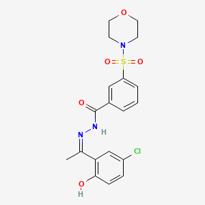 molecular formula C19H20ClN3O5S B10762410 N-[(Z)-1-(5-chloro-2-hydroxyphenyl)ethylideneamino]-3-morpholin-4-ylsulfonylbenzamide 