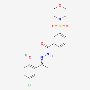 molecular formula C19H20ClN3O5S B10762426 N-[1-(5-chloro-2-hydroxyphenyl)ethylideneamino]-3-morpholin-4-ylsulfonylbenzamide 