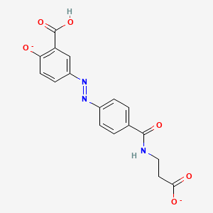 molecular formula C17H13N3O6-2 B10762475 Balsalazide sodium 