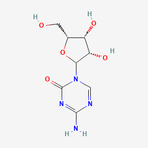 molecular formula C8H12N4O5 B10762486 4-amino-1-[(3S,4R,5R)-3,4-dihydroxy-5-(hydroxymethyl)oxolan-2-yl]-1,3,5-triazin-2-one 