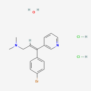 molecular formula C16H21BrCl2N2O B10762520 Zimelidine dihydrochloride monohydrate 