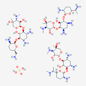 molecular formula C60H125N15O25S B10762555 Gentamicin, sulfate (salt) 