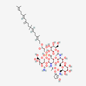 molecular formula C70H109N4O35P B10762621 Bambermycin 