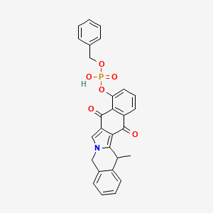 molecular formula C28H22NO6P B10762668 Fosquidone CAS No. 114517-04-3