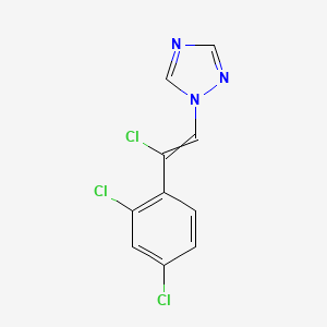 molecular formula C10H6Cl3N3 B10762790 1-[2-Chloro-2-(2,4-dichlorophenyl)ethenyl]-1,2,4-triazole 