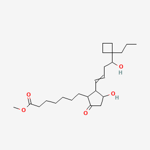 molecular formula C24H40O5 B10762841 methyl 7-[3-hydroxy-2-[4-hydroxy-4-(1-propylcyclobutyl)but-1-enyl]-5-oxocyclopentyl]heptanoate CAS No. 92999-97-8