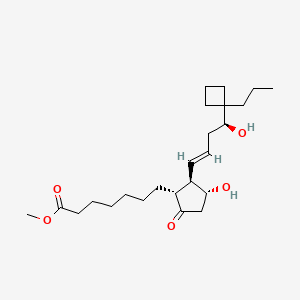 molecular formula C24H40O5 B10762888 methyl 7-[(1R,2R,3R)-3-hydroxy-2-[(E,4S)-4-hydroxy-4-(1-propylcyclobutyl)but-1-enyl]-5-oxocyclopentyl]heptanoate 