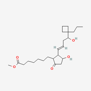 molecular formula C24H40O5 B10762902 methyl 7-[3-hydroxy-2-[(E)-4-hydroxy-4-(1-propylcyclobutyl)but-1-enyl]-5-oxocyclopentyl]heptanoate 