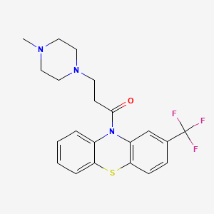 molecular formula C21H22F3N3OS B10762908 Ftormetazine CAS No. 33414-30-1