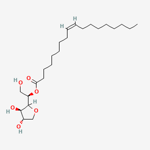 molecular formula C24H44O6 B10762950 D-Glucitol, 1,4-anhydro-, 6-(9-octadecenoate), (Z)- CAS No. 5938-38-5
