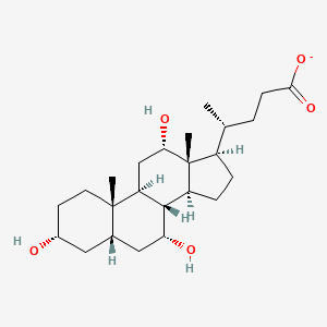 molecular formula C24H39O5- B10762976 Cholate CAS No. 298-43-1