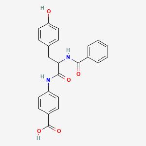 molecular formula C23H20N2O5 B10763099 N-Benzoyl-L-tyrosyl-p-aminobenzoic acid 