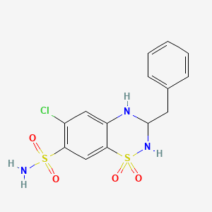 molecular formula C14H14ClN3O4S2 B10763139 Benzylhydrochlorothiazide CAS No. 96782-98-8