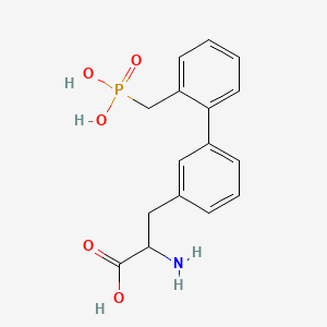 molecular formula C16H18NO5P B10763185 Phenylbenzene-omega-phosphono-alpha-amino acid CAS No. 146533-86-0