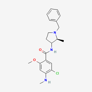 molecular formula C21H26ClN3O2 B10763220 N-[(2S)-1-benzyl-2-methylpyrrolidin-3-yl]-5-chloro-2-methoxy-4-(methylamino)benzamide 