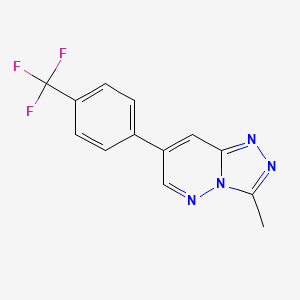 molecular formula C13H9F3N4 B10763311 3-Methyl-6-(3-[trifluoromethyl]phenyl)-1,2,4-triazolo[4,3-b]pyridazine 
