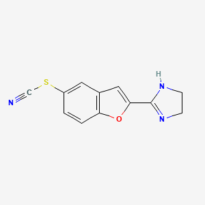 molecular formula C12H9N3OS B10763327 2-(Imidazolin-2-yl)-5-isothiocyanatobenzofuran 