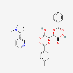 molecular formula C30H32N2O8 B10763370 (+)-Nicotine (+)-di-p-toluoyl tartrate 