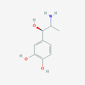 molecular formula C9H13NO3 B10763412 (-)-alpha-Methylnorepinephrine 