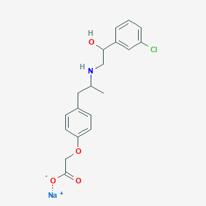 molecular formula C19H21ClNNaO4 B10763486 sodium;2-[4-[2-[[2-(3-chlorophenyl)-2-hydroxyethyl]amino]propyl]phenoxy]acetate 