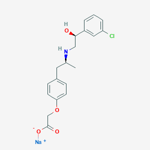 molecular formula C19H21ClNNaO4 B10763556 sodium;2-[4-[(2S)-2-[[(2S)-2-(3-chlorophenyl)-2-hydroxyethyl]amino]propyl]phenoxy]acetate 