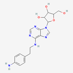 molecular formula C18H22N6O4 B10763573 N6-2-(4-Aminophenyl)ethyladenosine 