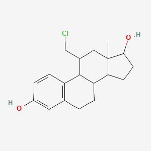 molecular formula C19H25ClO2 B10763717 11-(Chloromethyl)-13-methyl-6,7,8,9,11,12,14,15,16,17-decahydrocyclopenta[a]phenanthrene-3,17-diol 