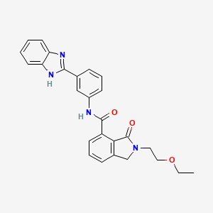molecular formula C26H24N4O3 B10763765 N-[3-(1H-benzimidazol-2-yl)phenyl]-2-(2-ethoxyethyl)-3-oxo-1H-isoindole-4-carboxamide 
